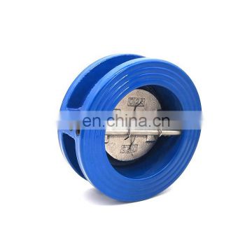 dn150 ductile iron wafer type double disc swing check valve