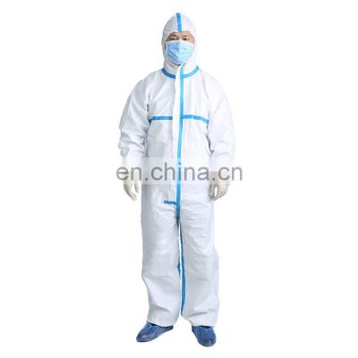 Disposable CE Cat III EN14126 EN1149 Type 3 4 Type 5 6 Full Body Ppe Overalls Personal Anti Virus Chemical Protective Clothing
