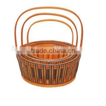 Round Wooden Gift Baskets