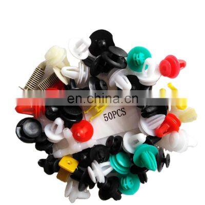 50pcs/bag mixed auto fasteners hot sale auto plastic clips expansion buckle for universal cars