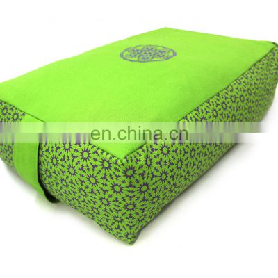 Beautiful Parrot Green Color Yoga Rectangular Bolster Pillow Meditation Cushion Buy Online At Lowest Price