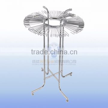 Chrome metal movable clothes hanger/display stand for shop display