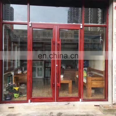 China supplier Aluminum frame front door/ KFC entrance swing door