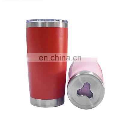 Portable Stainless Steel Vacuum Insulated Thermal Mugs Coffee Beer Mug Tumbler Cup Keep Iced and Warm With Built-in Beer Opener