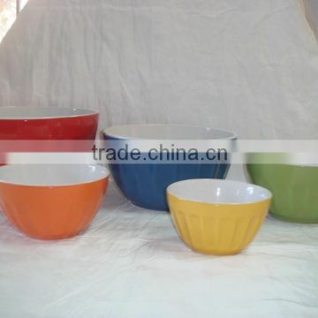 4" mini flower decal ceramic rice bowl