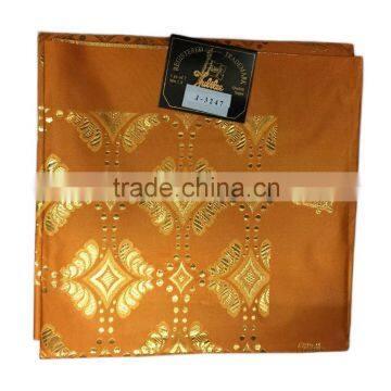 Orange embroidery women head tie / African fashion gele fabric / cotton sego wholesale                        
                                                Quality Choice