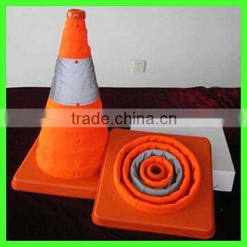 hot sale collapsible traffic cone with light