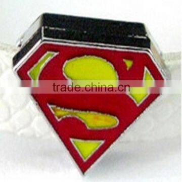 Hot Sale Superman 8mm Slide Charms Cheap DIY Beads Wholesale