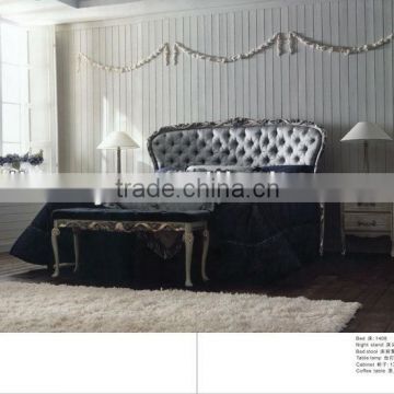 Neo-classic fabric double bed (1408)