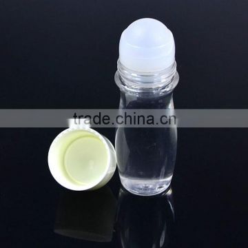 hot new product 40ml clear pet cosmetic bottle with roll on ball and screw cap