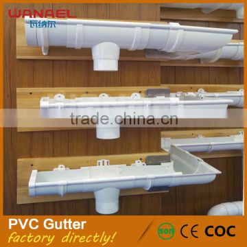 Wanael building material plastic square roof system colorful gutters pvc price
