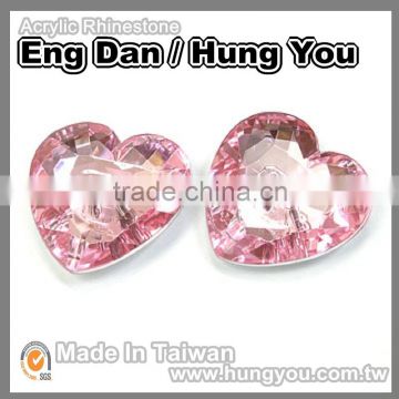 Heart shape Rhinestone Buttons For Clothes
