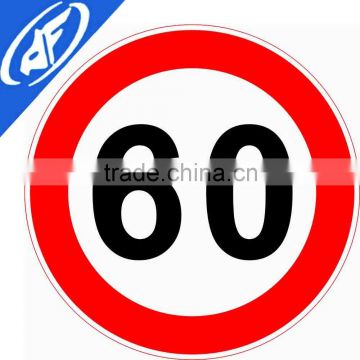 Reflective adhesive 60 yard limit Road sign