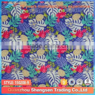 design fashion cartoon animal plant polyester spandex fabric for ladies