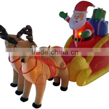 Christmas inflatables santa with reindeer for sale