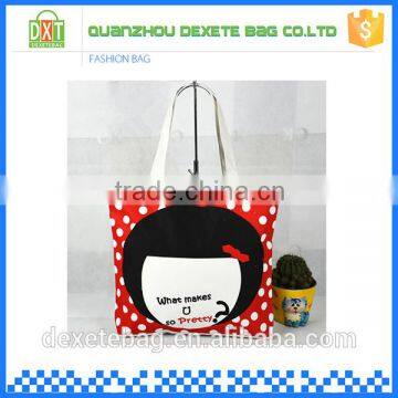 Customized wholesale cartoon full color custom printed canvas tote bags