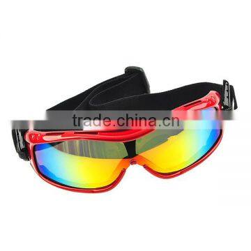 Fashion Polarized racing riding motorcycle goggles with interchangeable colorful straps