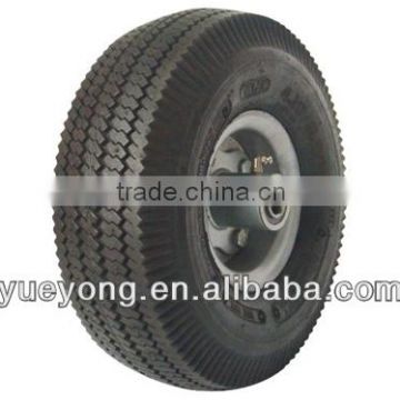 10x3.50-4 pneumatic rubber wheel for trolley/steel rim wheel/ air rubber tire