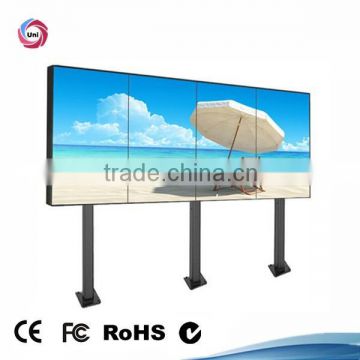Full HD 46 inch narrow bezel floor stand advertising LCD video wall full HD