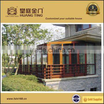 Fashional aluminum frame tempered glass sunshine garden house for villas