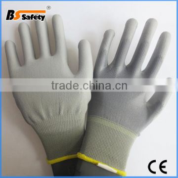 BSSAFETY Cheap workshop gloves for working anti-static working gloves PU gloves