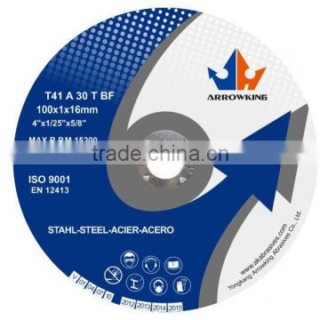 4'' Resin Bonded Reinforced Cutting Wheel for Metal
