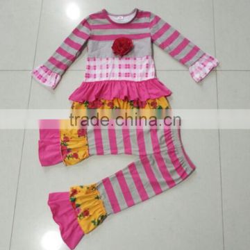 colorful cotton boutique remake cotton girls outfit in stock