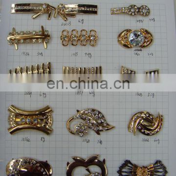 Fashion metal garment accesories rhinestone buckle bear on bags or shoes