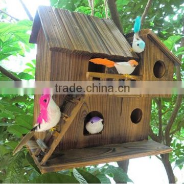 Antique design painted outdoor wooden bird houses