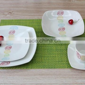 2016 High Quality Porcelain Square Dinnerware sets