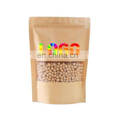 Wholesale custom stand up pouch resealable zip lock paper organic empty tea packaging bag