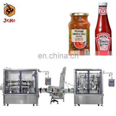 JKMF Industrial Ketchup Sauce Jar Bottle Production Line For Tomato Sauce Packing Machine Ketchup Packing Machine