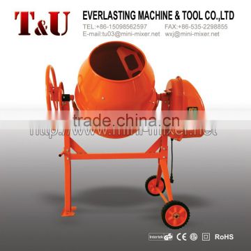 EU Standard 500w 120L Electric engine cement mixer cast iron gear mini cement mixer