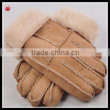 double face cheap wholesale winter warm leather glove