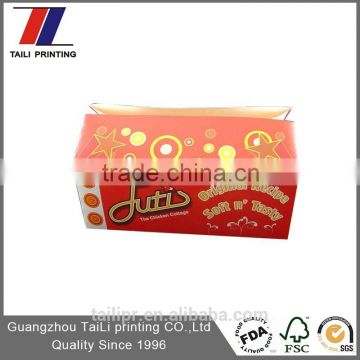 Custom printed red food packaging box