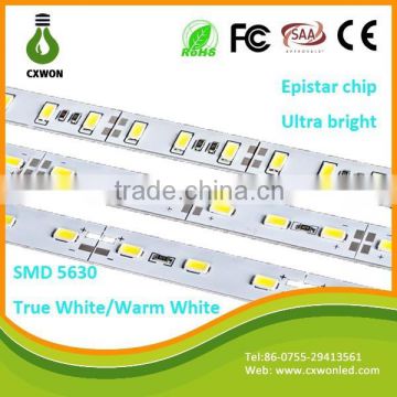 High lumens True white/warm white dc 12v 5630 smd led rigid strip light