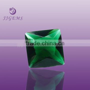 square cut glass emerald stone for jewelry /emerald stone