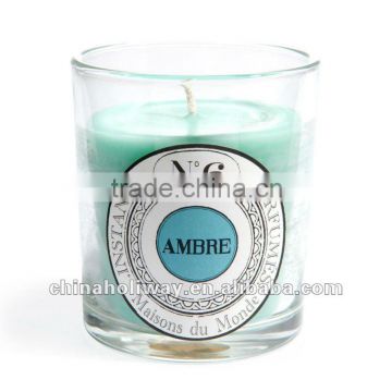Amber candle, Scent candle glass