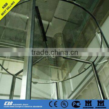 automatic revolving door, tempered glass , stainless steel surface