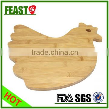 2015 New product chicken shape cutting board bamboo