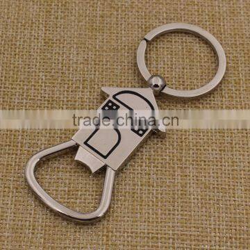 Promotion custom metal engraved house shaped keychain bottle opener