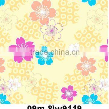 100% polyester flower print flannel fleece fabric