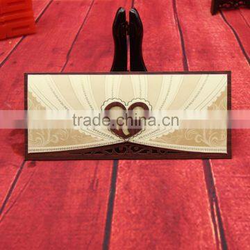 Save 10% wholesale wooden wedding invitation card with high quality
