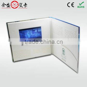 handmade paper crafts lcd video card,wholesale video brochure,digital video player greeting card with muti-button for option