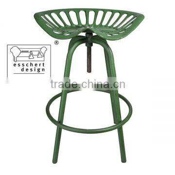 Esschert Design tractor shaped industrial adjustable backless bar stools