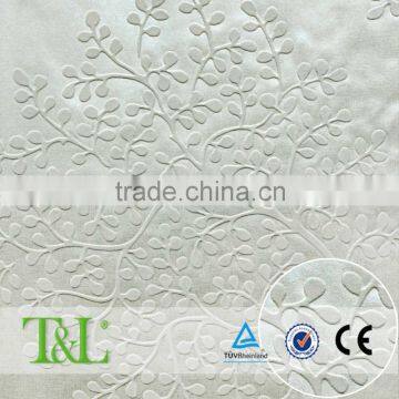 White wedding decoration flocks natural material wallpaper