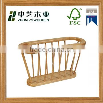 Wholesale natural colour unfnished office wooden magazine rack office file rack