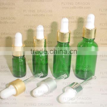 5ml10ml20ml30ml green glass bottle with dropper or screw cap