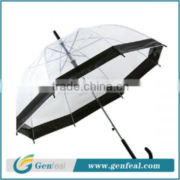23 inch women auto open POE clear transparent umbrellas custom design
