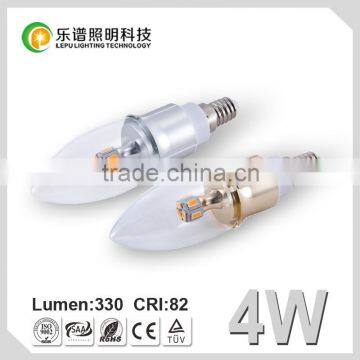 ce&rohs 4w 6w dimmable e14 smd candle led for commercial decorative